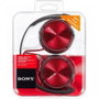 Sony MDRZX310APR Auriculares con Micrófono, Jack 3.5 mm, Plegables, Rojos